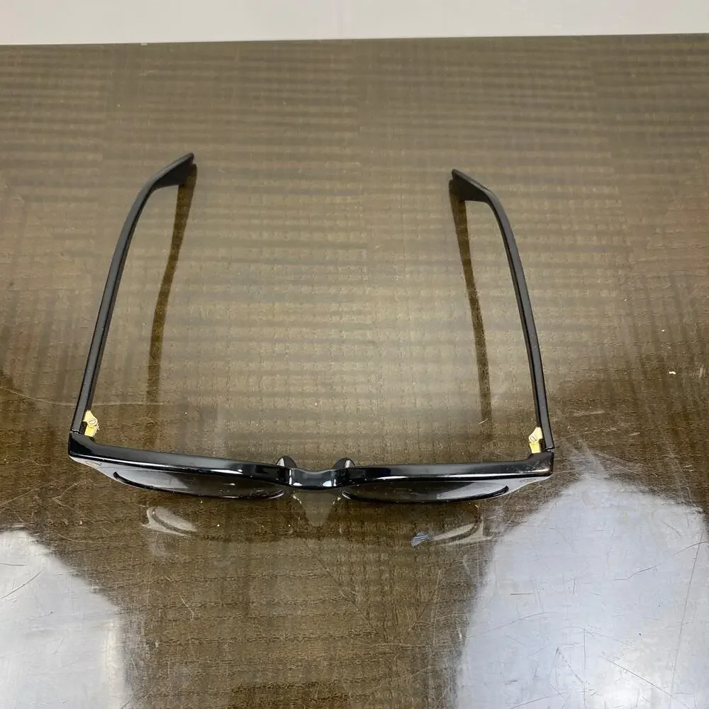 Gucci GG0091SA 001 Full Rim Round Black Sunglasses